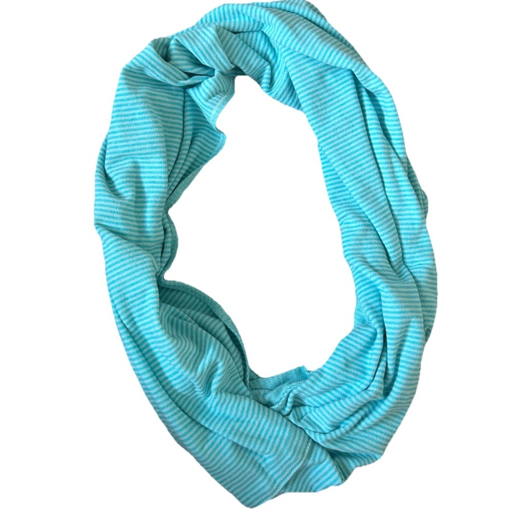 Lululemon Athletica Light Blue Striped Scarf